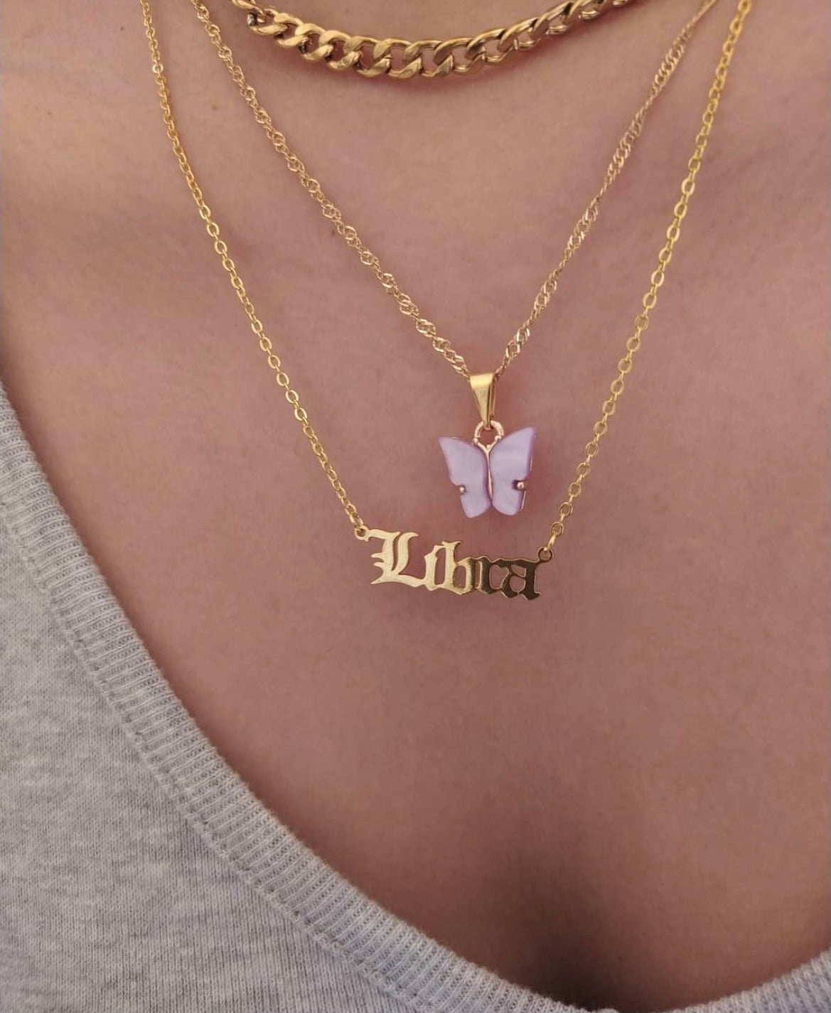 Zodiac Script Necklace
