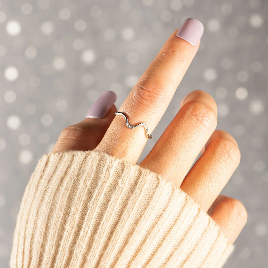Self Reminder Wave Ring