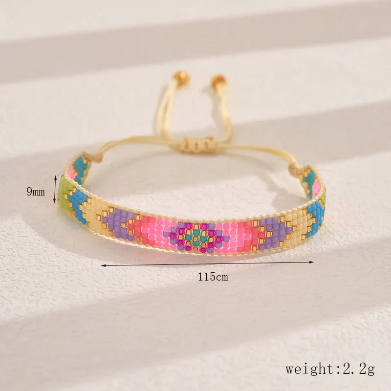 Handgemaakte Miyuki Kralen Armband | Loom Woven & Verstelbaar