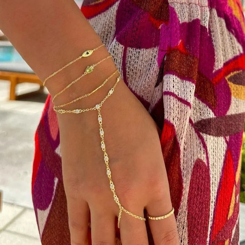 Slaven armband handketting | Plated 14k Gold
