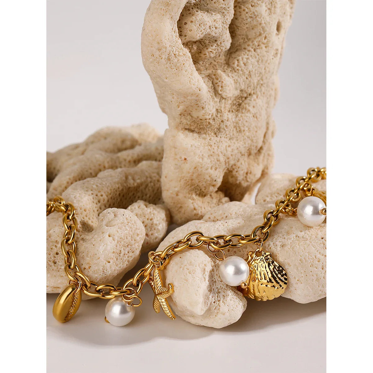 Beach Bracelet | 18k Verguld Goud | Zomers Armbandje met Luxe Gloed