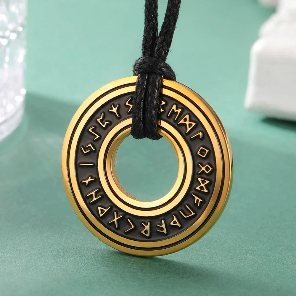 Viking Rune Ketting voor Mannen | Kracht en Rijkdom Manifesteren, 925 Sterling Zilver