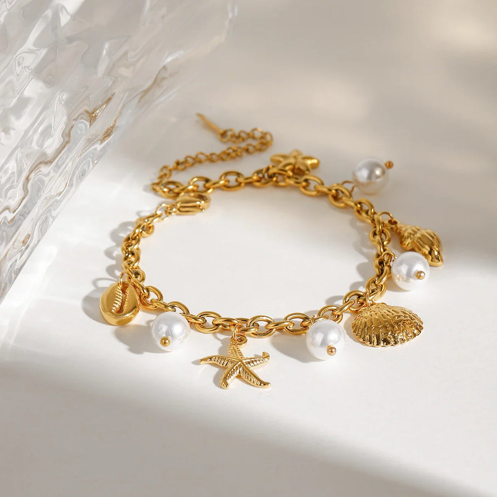 Beach Bracelet | 18k Verguld Goud | Zomers Armbandje met Luxe Gloed