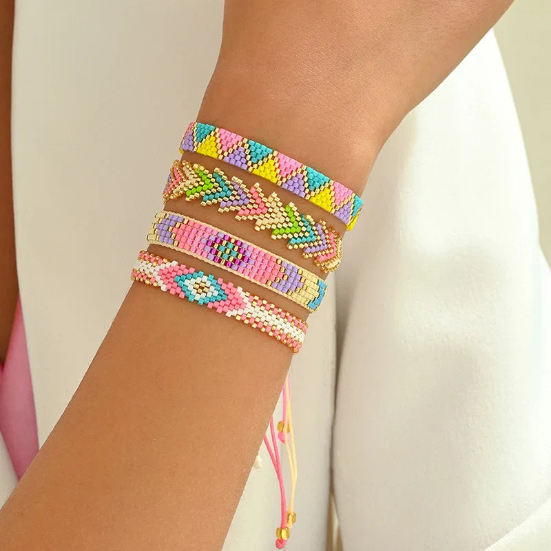 Handgemaakte Miyuki Kralen Armband | Loom Woven & Verstelbaar