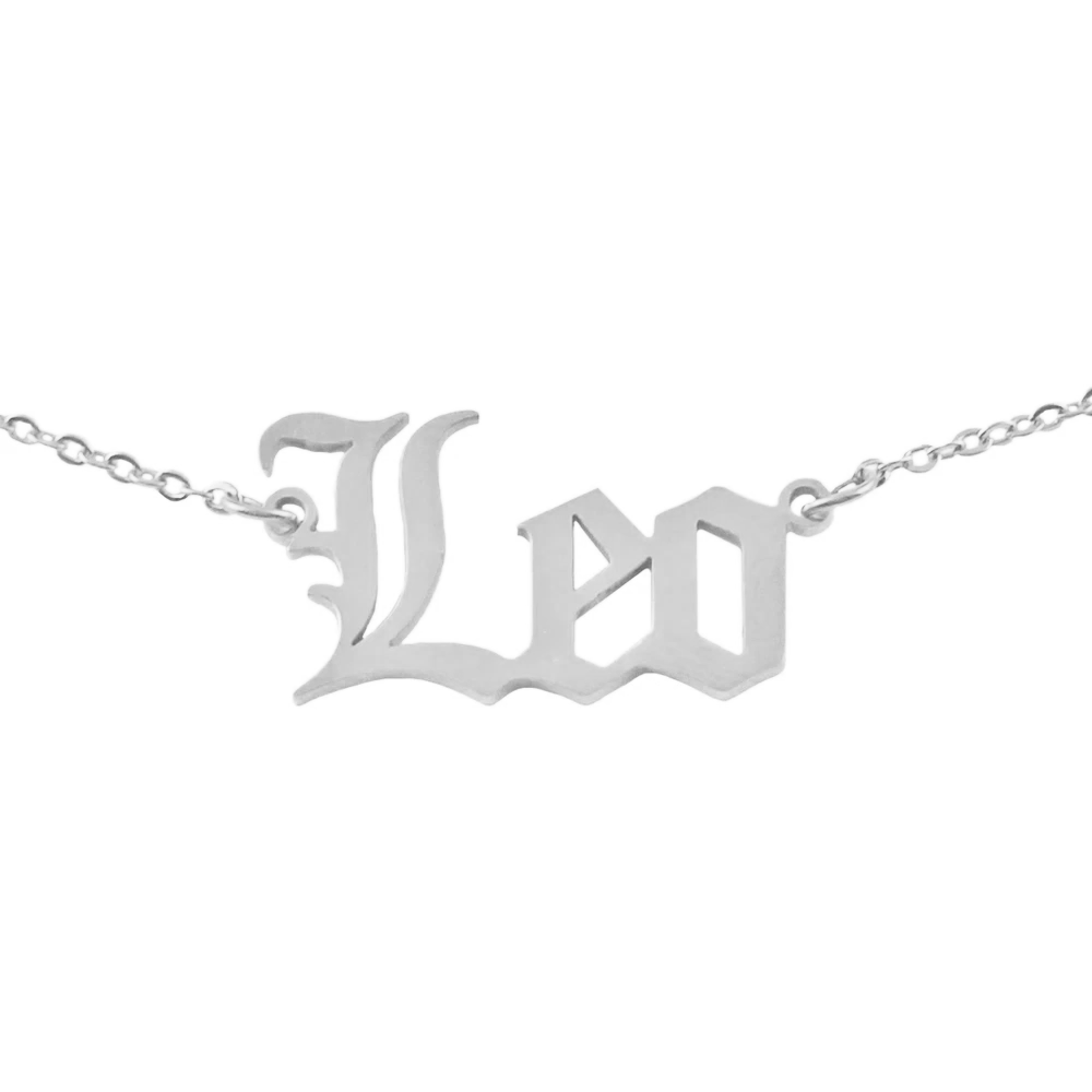 Zodiac Script Necklace