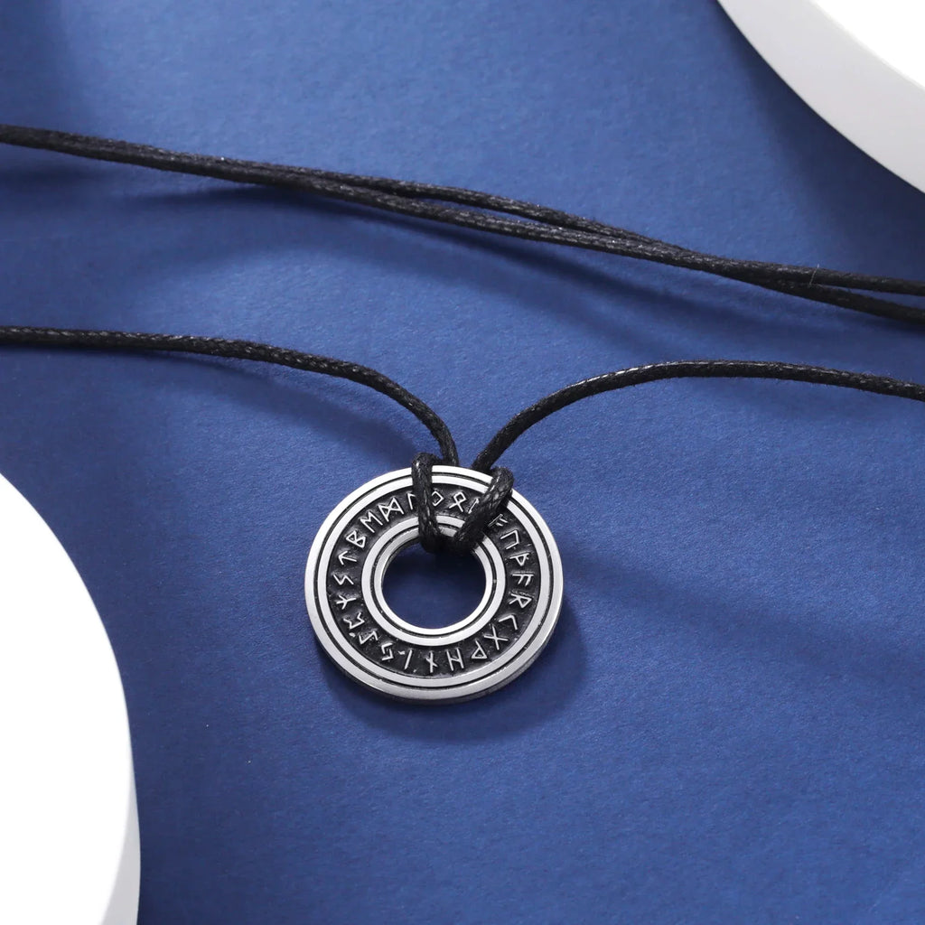 Viking Rune Ketting voor Mannen | Kracht en Rijkdom Manifesteren, 925 Sterling Zilver