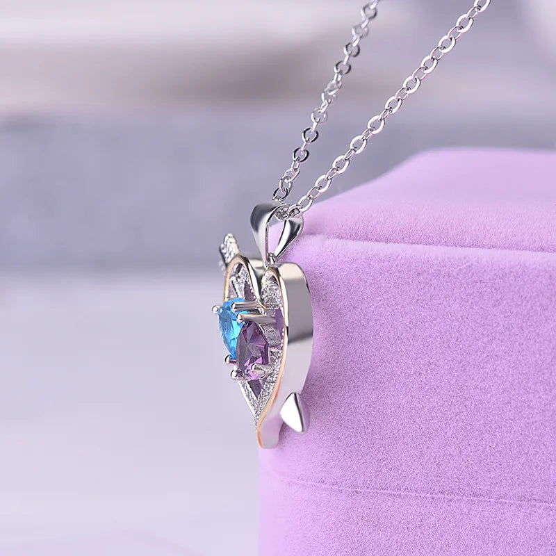 Crystal Cupido Heart Ketting | 925 Sterling Zilver – Romantisch Hartontwerp