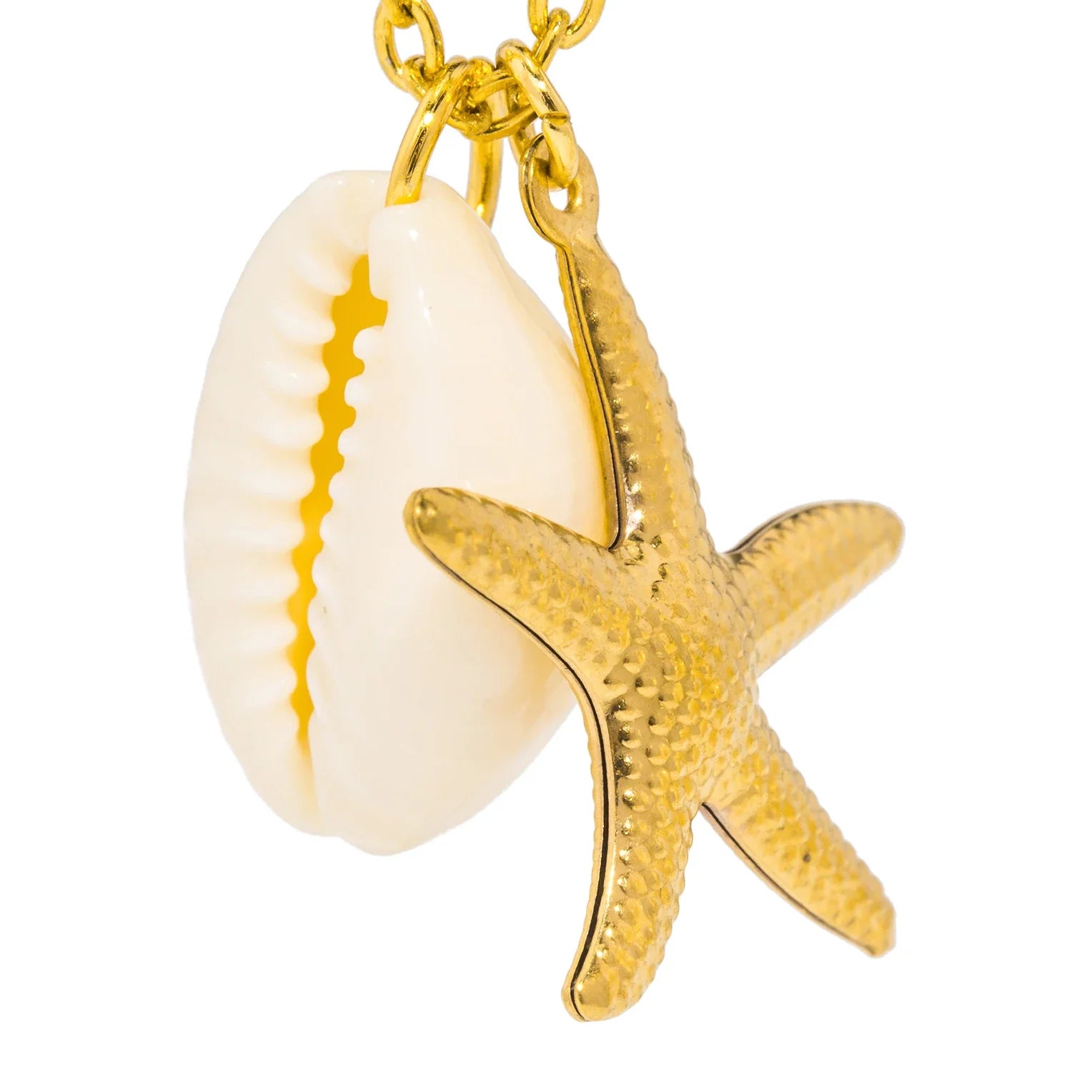 Beach Shell Necklace | Gouden Damesketting met Schelp, Schildpad of Zeester