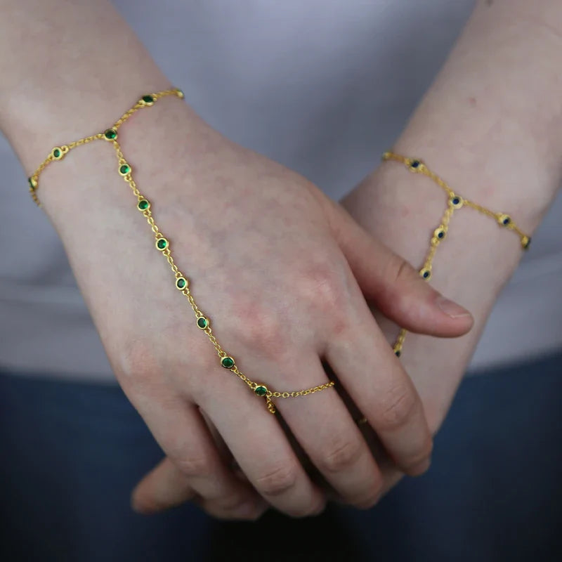 Slaven armband handketting | Plated 14k Gold