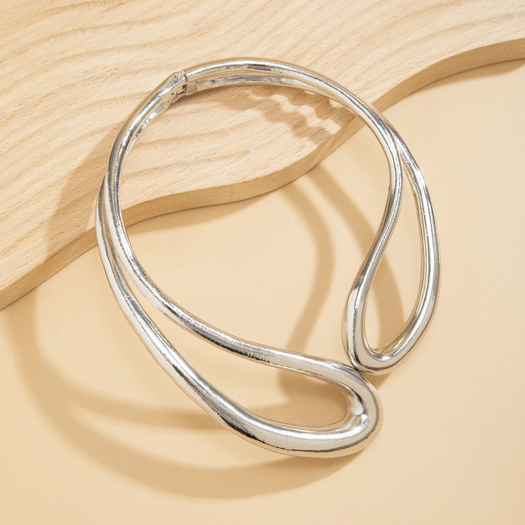 Geometrische Statement Choker XXL | 14K Verguld Goud – Strakke Power Look