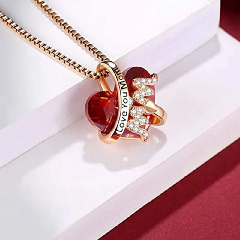 Crystal Mother's Day Necklace | 925 Sterling Silver – Stralend Cadeau voor Mama
