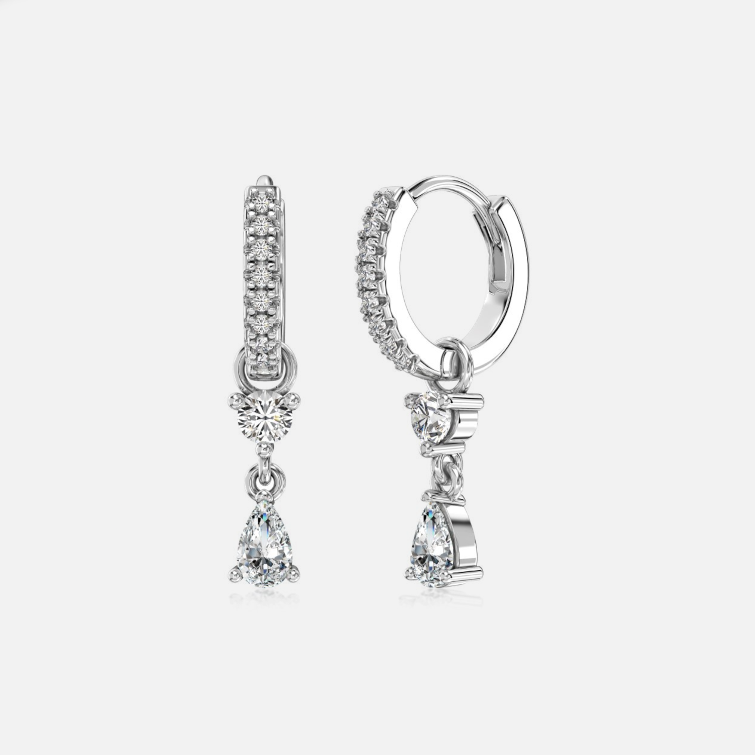 Zircon Water Drop Earrings | 925 Sterling Silver, Elegant Design