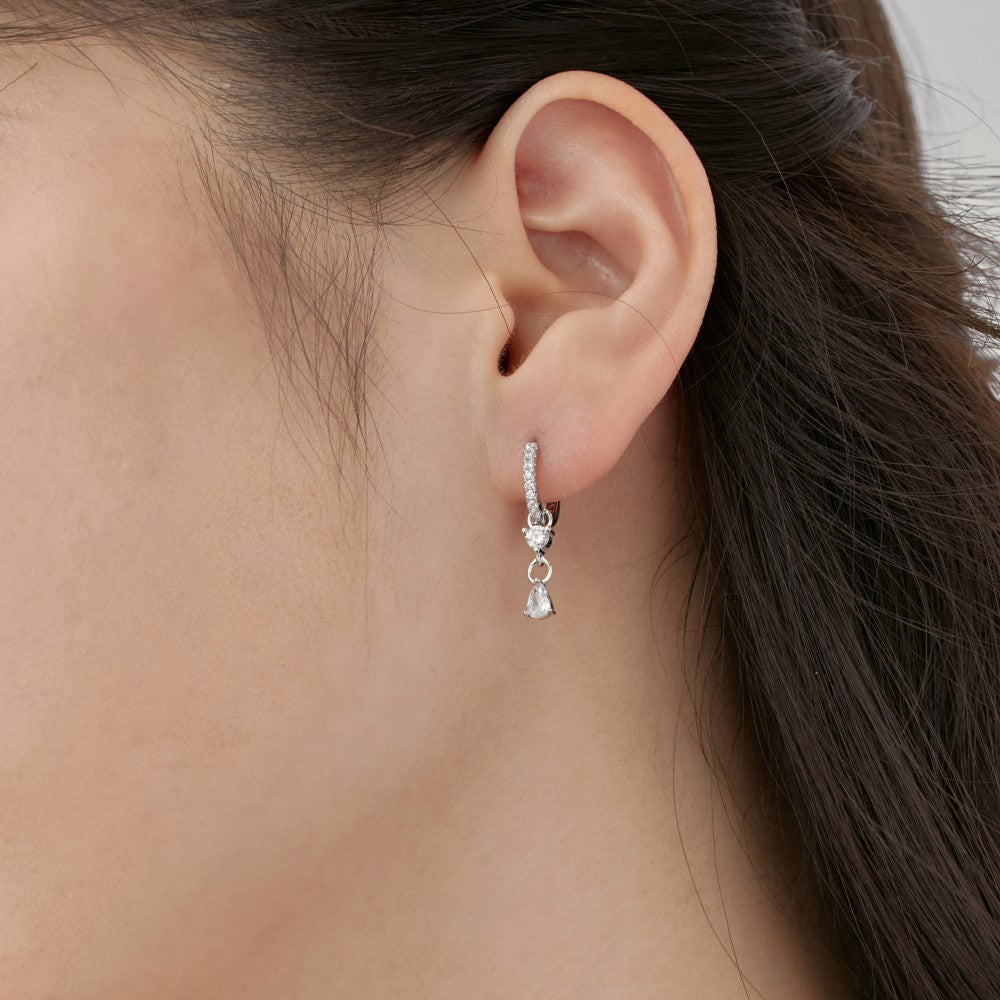 Zircon Water Drop Earrings | 925 Sterling Silver, Elegant Design
