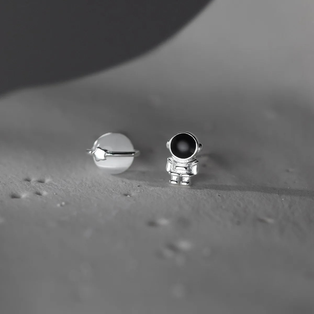 Asymmetrical Astronaut Earrings