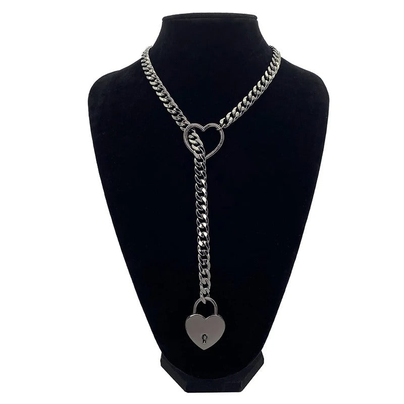 Heart Lock Couples Necklace | 14K Plated