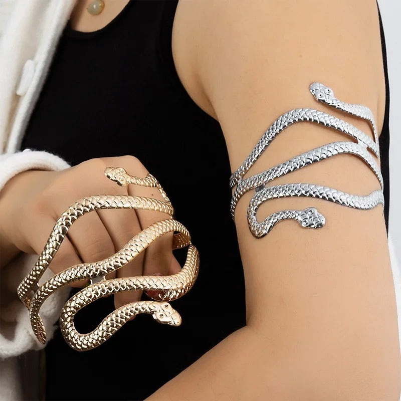 Bovenarm Armband Snake Design | Plated 14k Gold