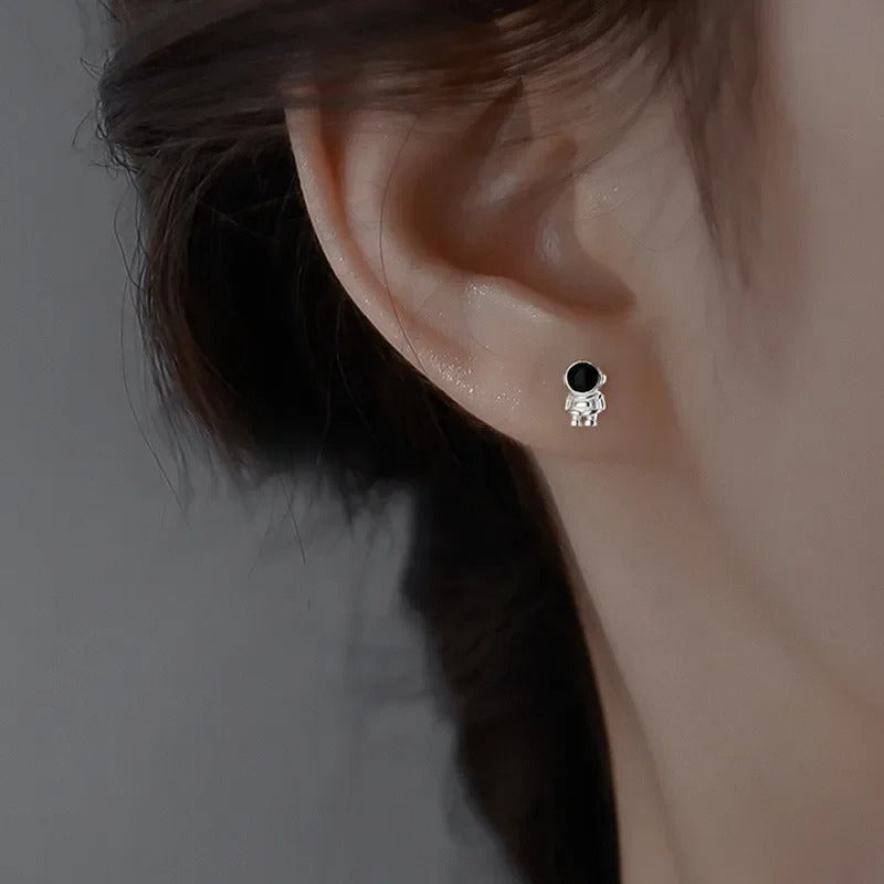 Asymmetrical Astronaut Earrings