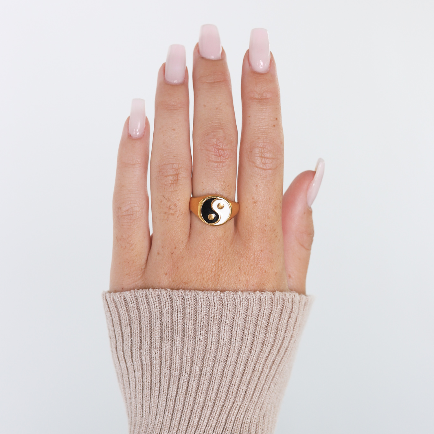 Goudkleurige Yin Yang Ring voor Dames – Roestvrij Staal