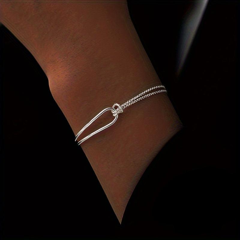 La Joie Moderne | Ronde Armband met Neutrale Afwerking | Tijdloos Accessoire - Ideaal Voor Dagelijks Gebruik