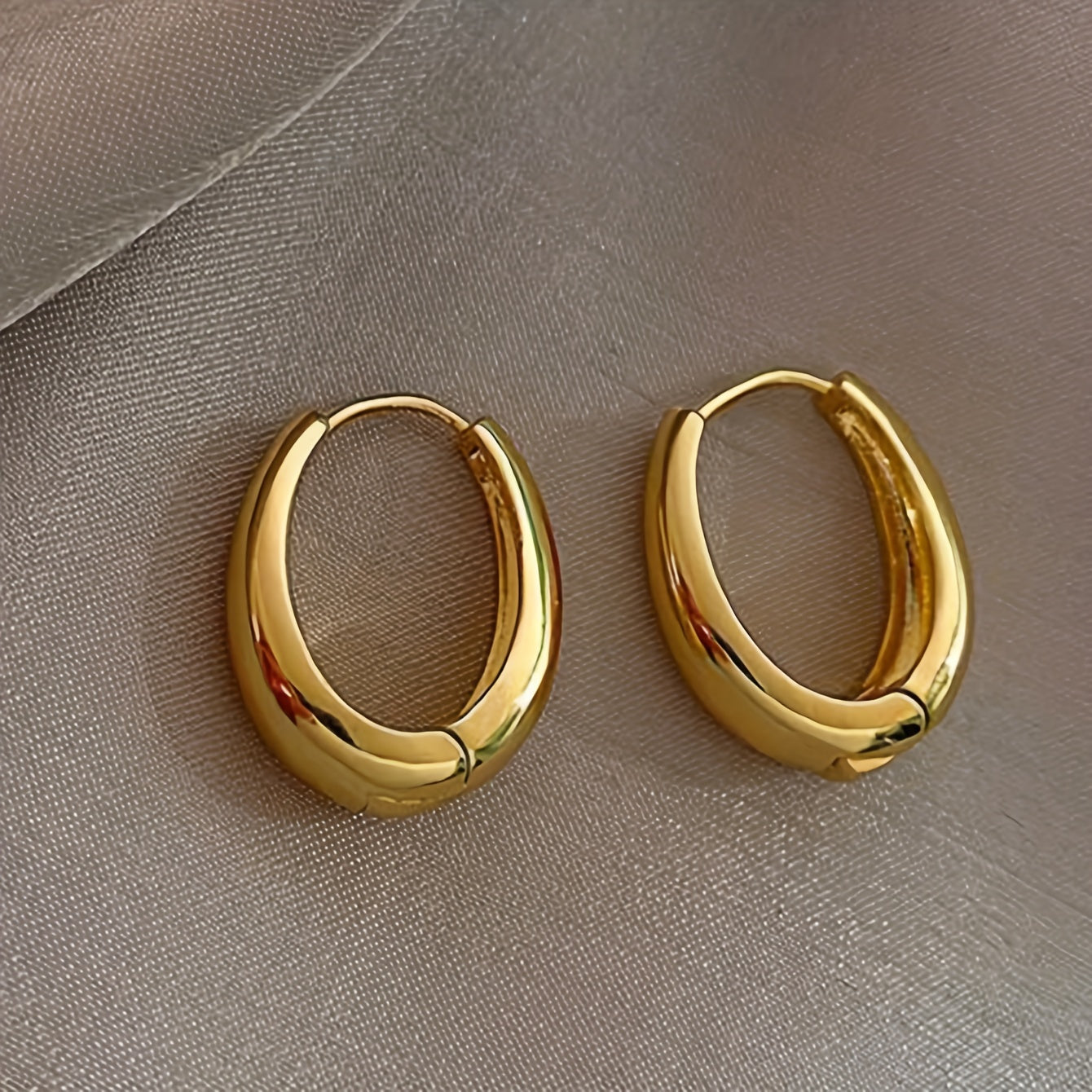 La Belle Époque | Vintage Gouden Oorringen | Glossy Afwerking, Elegant Design - Voor Dagelijks Gebruik en Feestelijke Gelegenheden