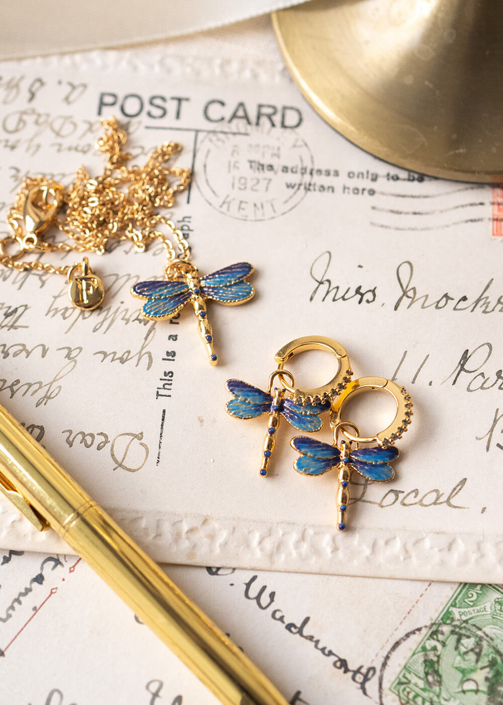 Fable Dragonfly Crystal Necklace | 925 Sterling Silver