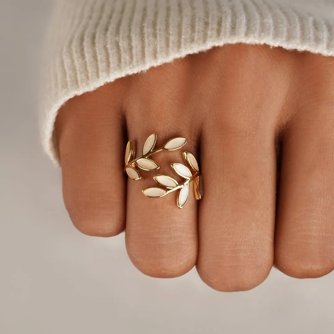 Ring - Elegant - 18K Verguld Koper, Hypoallergeen - Perfect voor Elke Gelegenheid