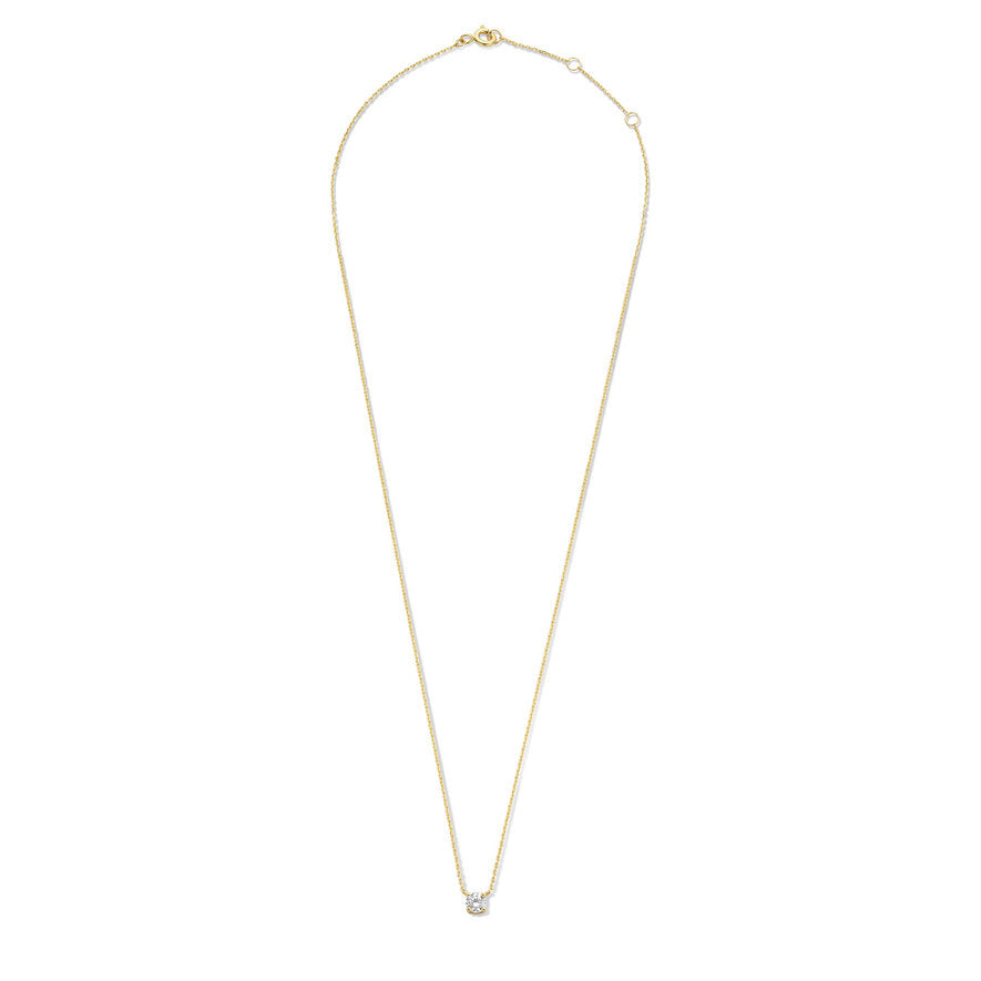 Cadeauset d'Isabel | gouden ketting en armband met zirkoniasteen.