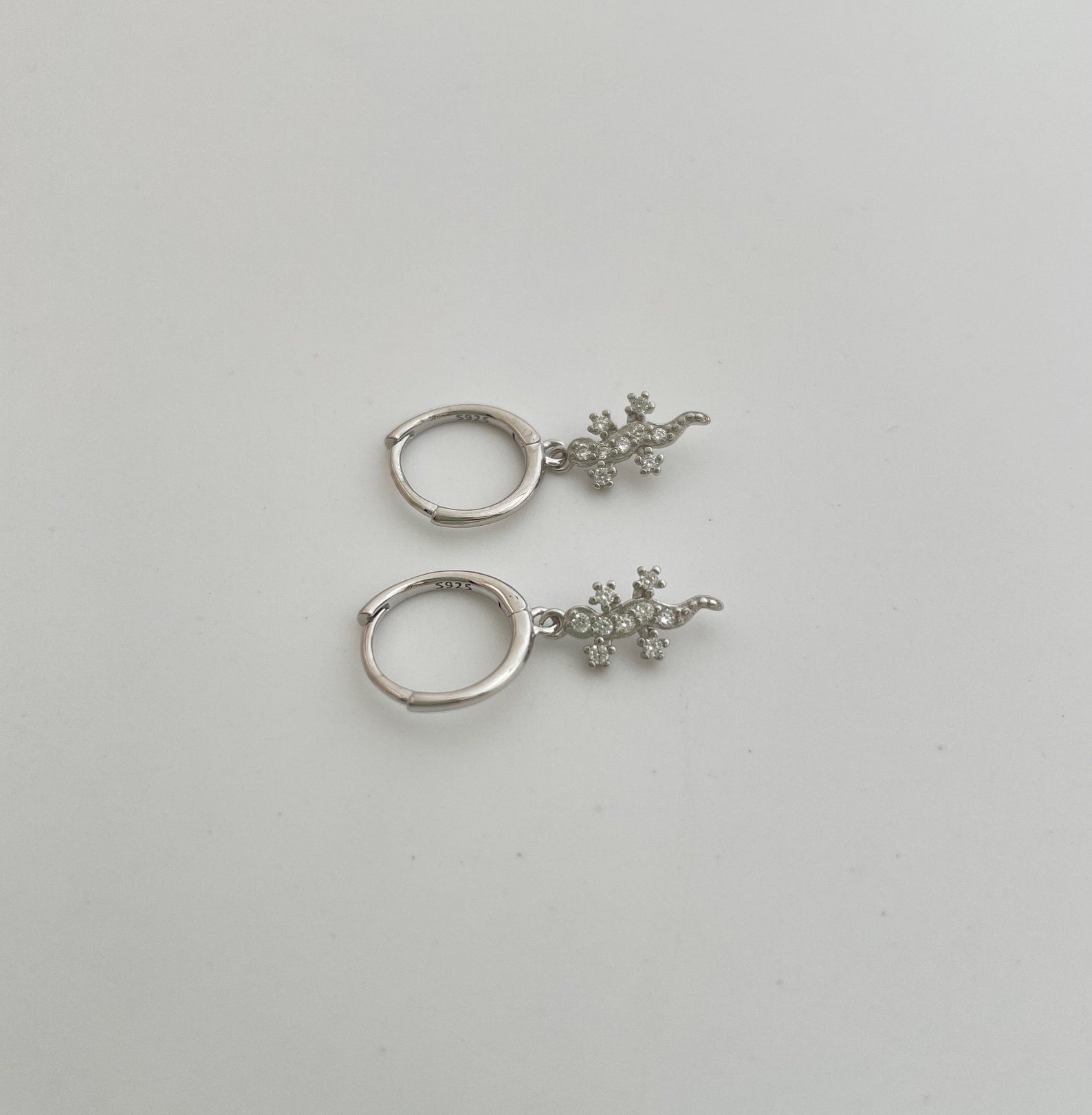 Lizard Earrings 925 Silver