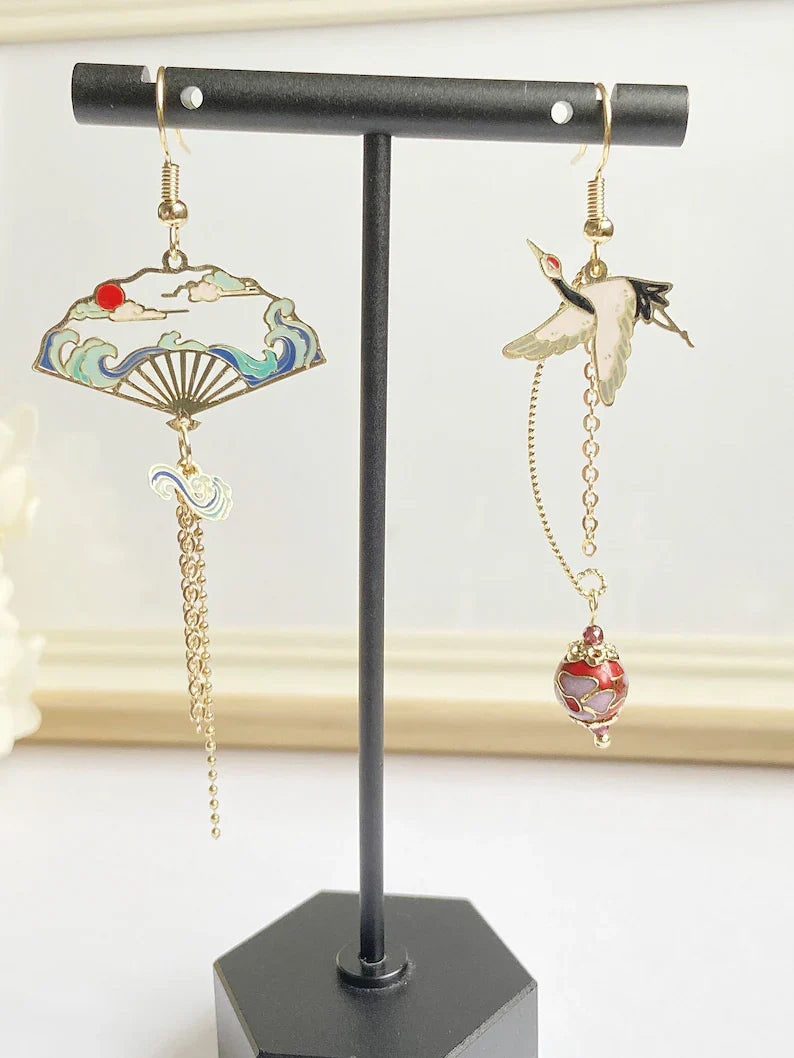 Lucky Heron Mismatched Earrings