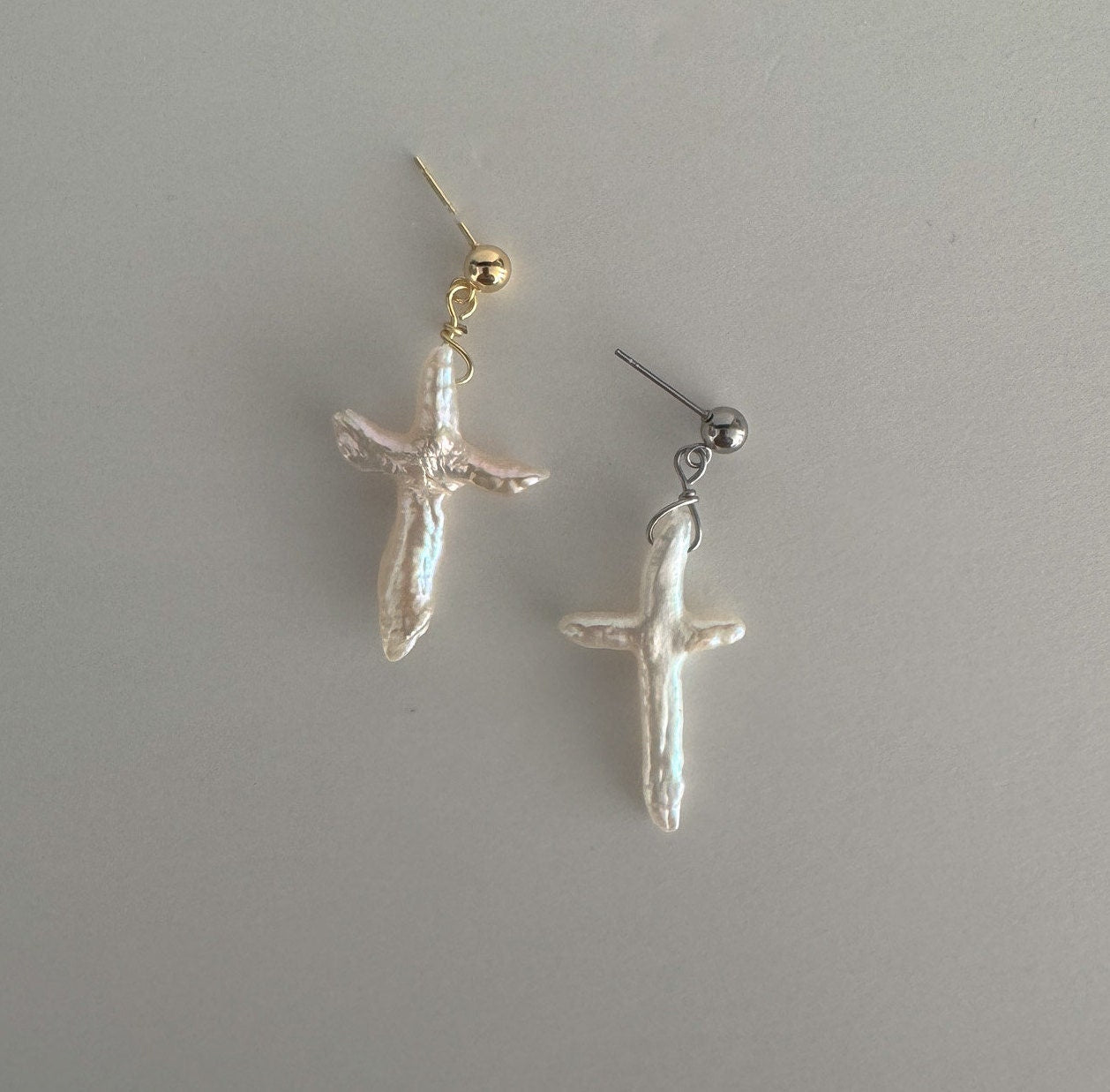 Elegant Pearl Ear Jackets & Studs - Versatile Gold Cross & Drop Earrings - Perfect Gift for Her & Bridesmaids