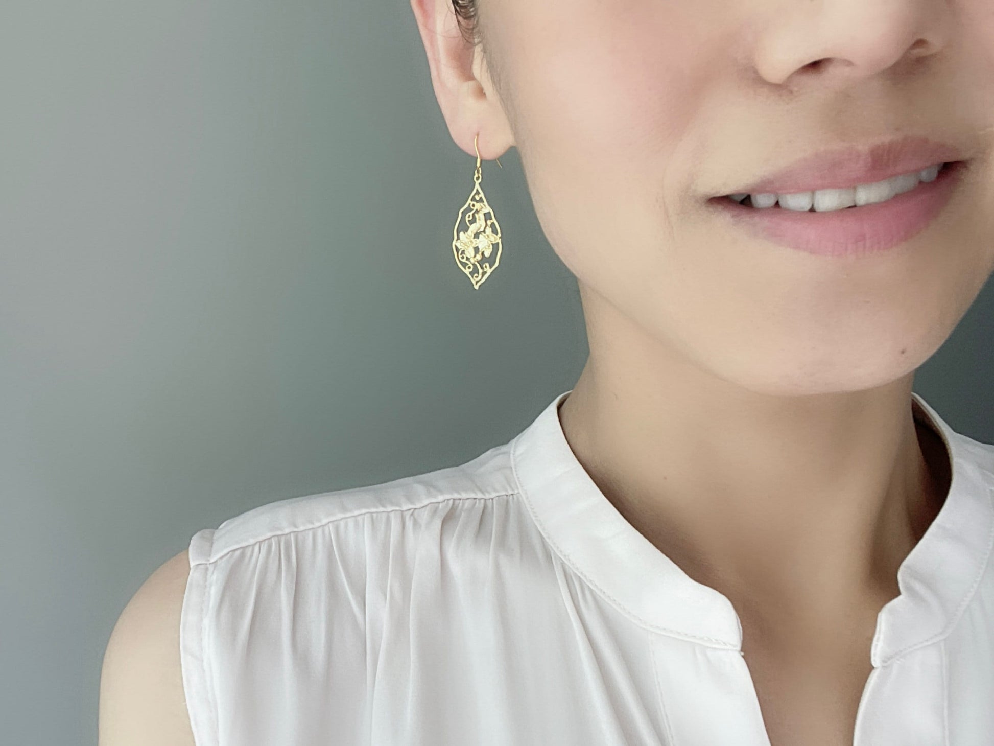 Bohemian Flower Earrings | 14k Plated Gold