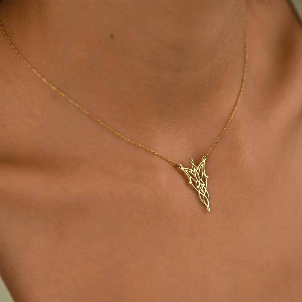 Minimalist Evenstar Necklace - LOTR-Inspired Fairy Tale Pendant with Dainty Chain | Perfect Gift for Elven Queen Fans