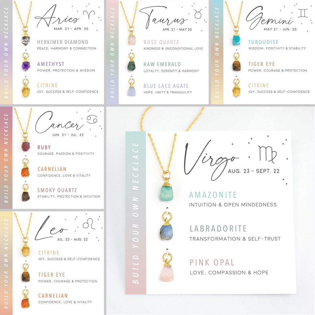 Zodiac Birthstone Necklace