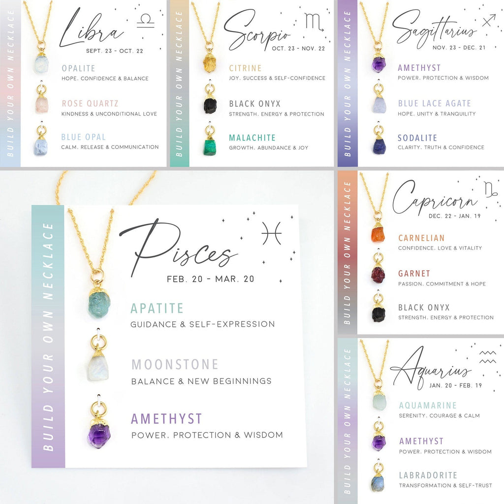 Zodiac Birthstone Necklace