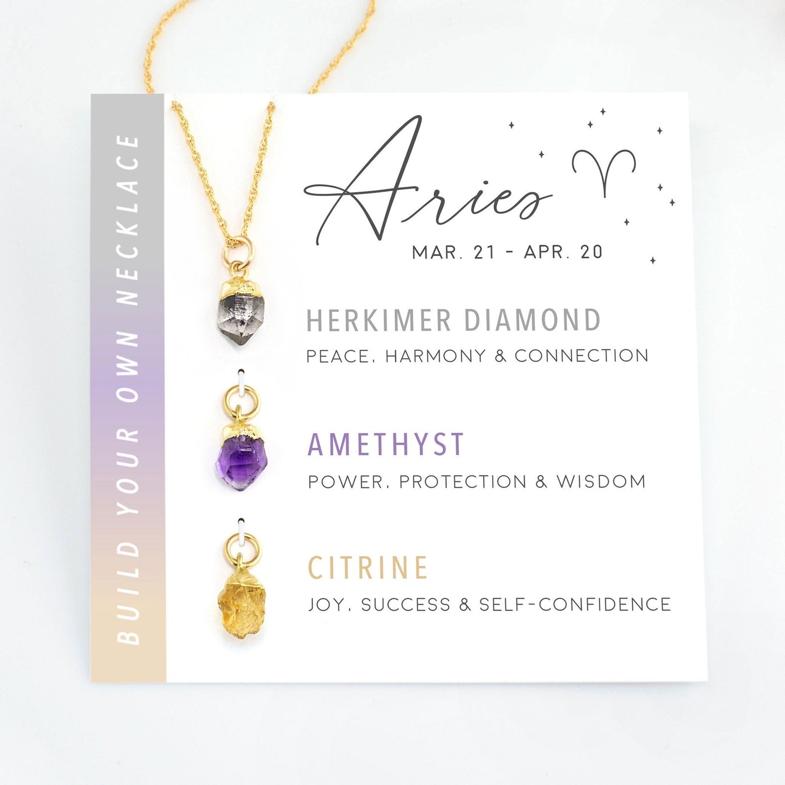 Zodiac Birthstone Necklace