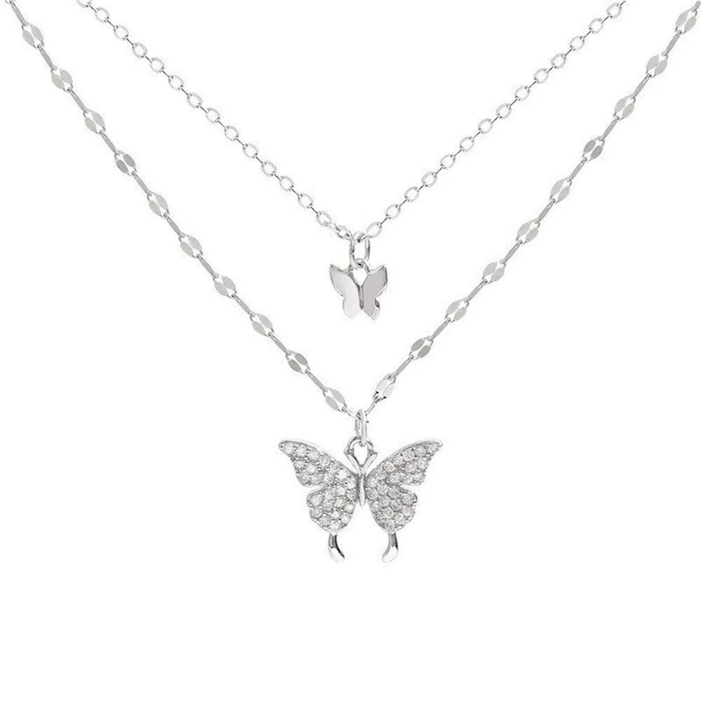 Butterfly Layered Clavicle Necklace Spring Collection