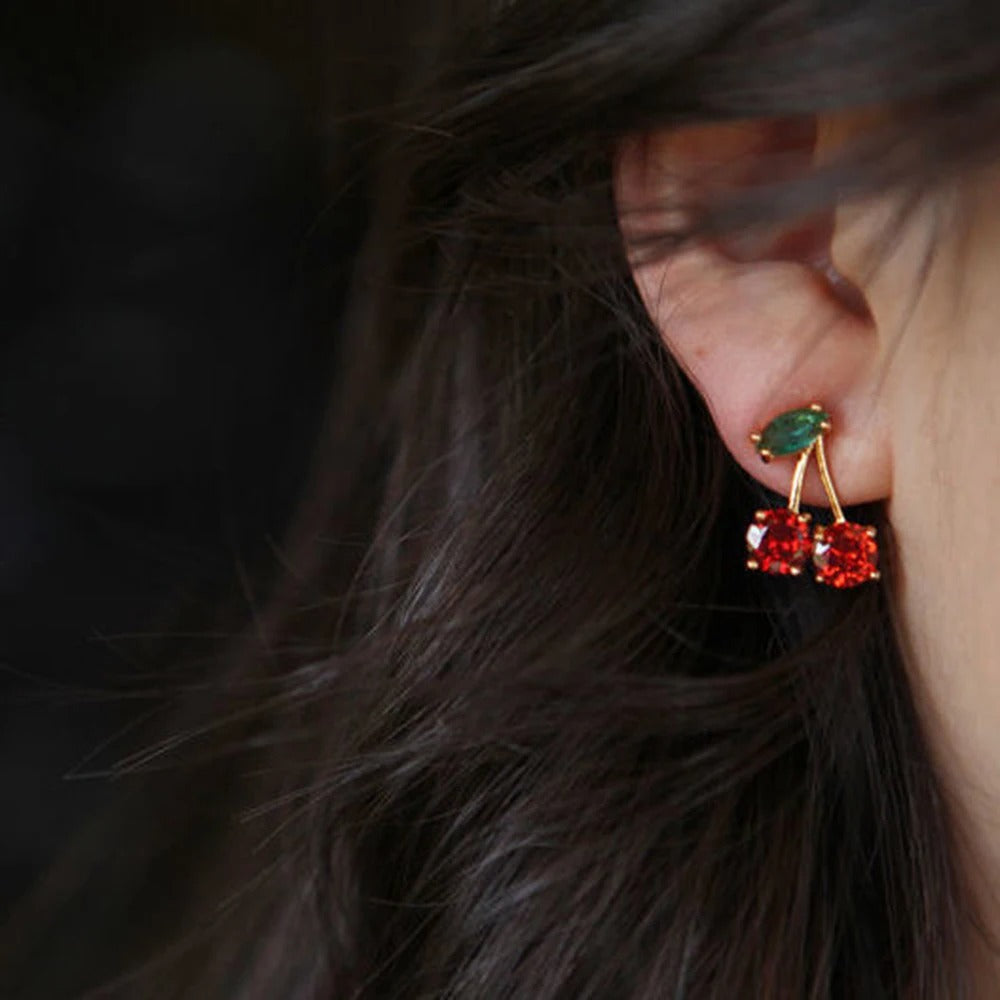Crystal Cherry Earrings