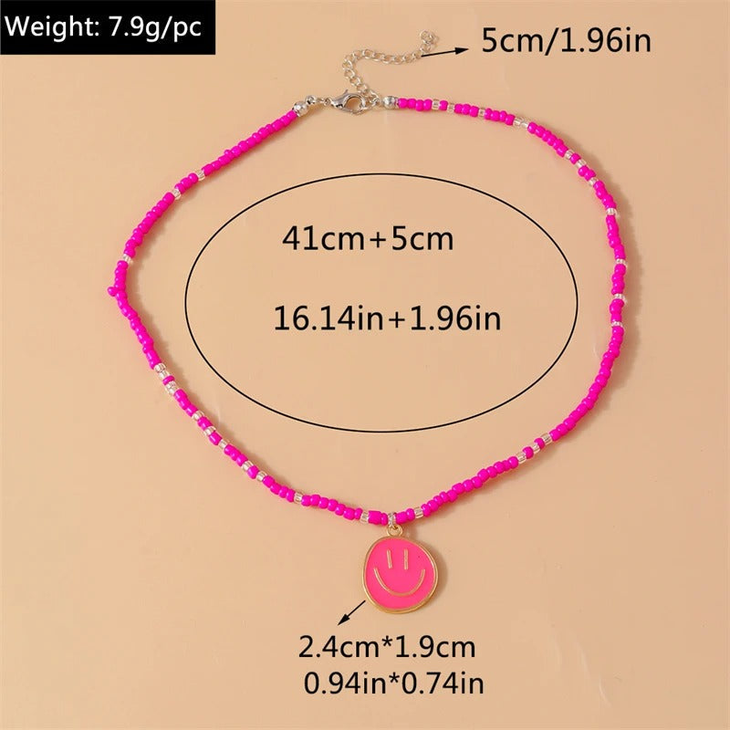 Cute Smiley Ketting | Zomer 2025 Trendy Necklace met Vrolijke Vibe