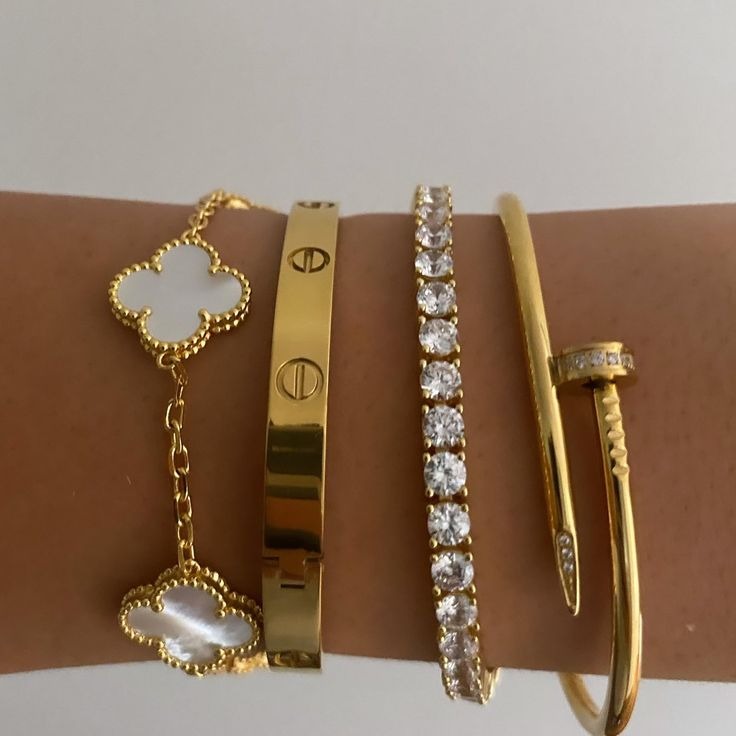 Geneva | Silver Clover Bracelet