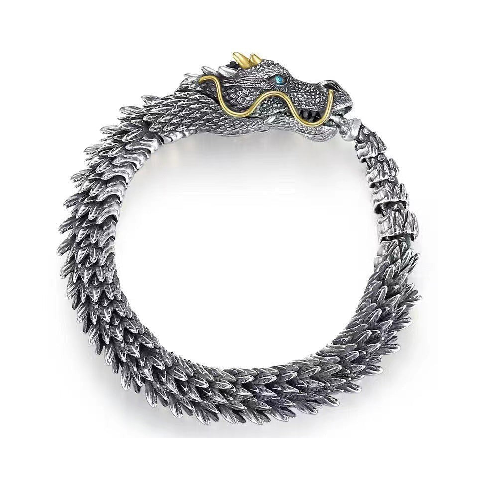 Visconte | Zilveren Handgemaakte Draken Armband