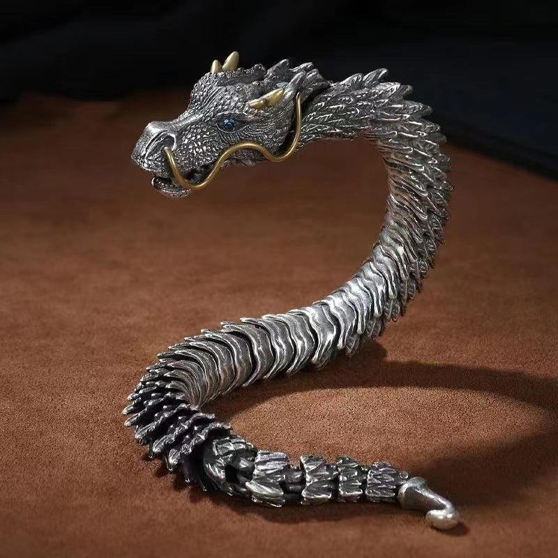 Visconte | Zilveren Handgemaakte Draken Armband